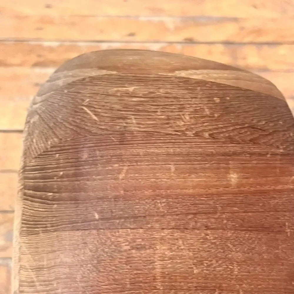 Staved Teak Wood Salad Serving Bowl 9 in Modern